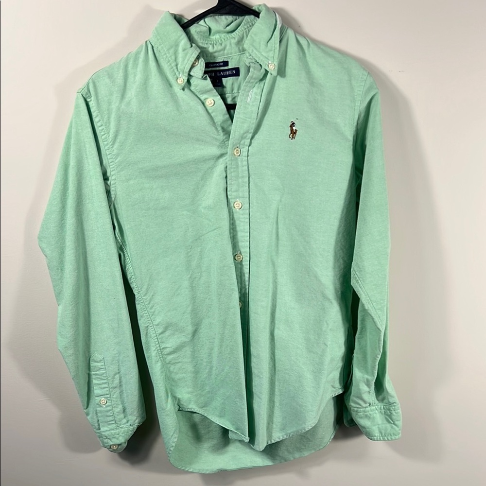 Polo by Ralph Lauren Women’s Mint Green Oxford Button-Down Shirt size 2